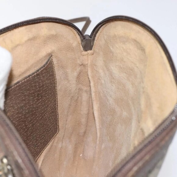 GUCCI GG Supreme Web Sherry Line Shoulder Bag PVC Beige Auth - Picture 12 of 16